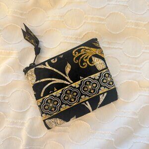 Vera Bradley-Yellow/Black/White- Zip Coin Purse/Wallet-Yellow Bird Pattern